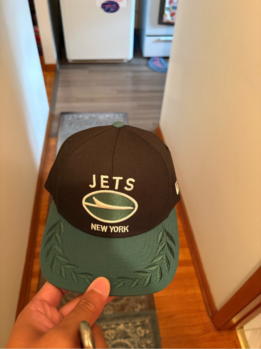 New Era New York Jets Black and Green Kids Snapback Hat
